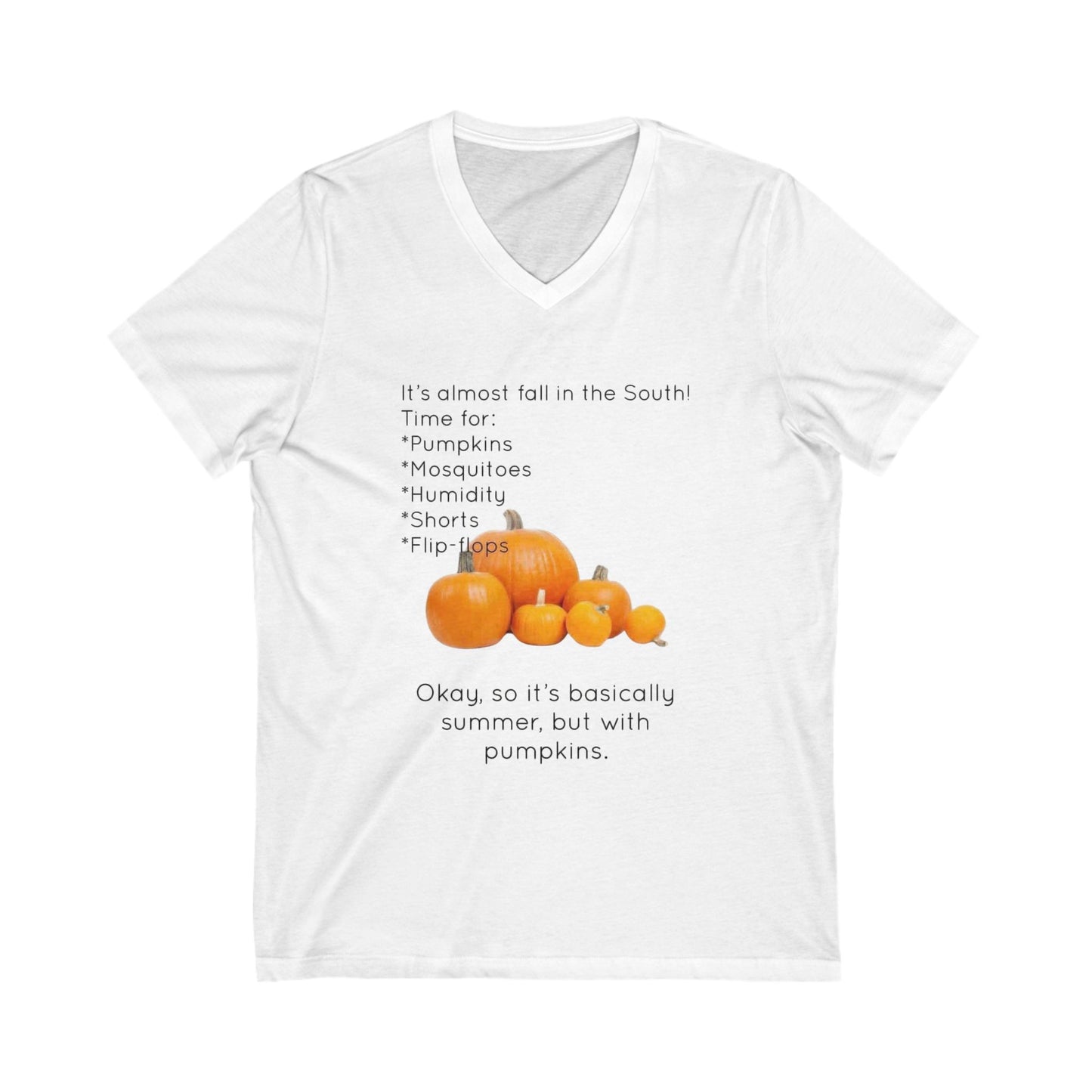 Fall In The South Unisex Short Sleeve V-Neck Tee
