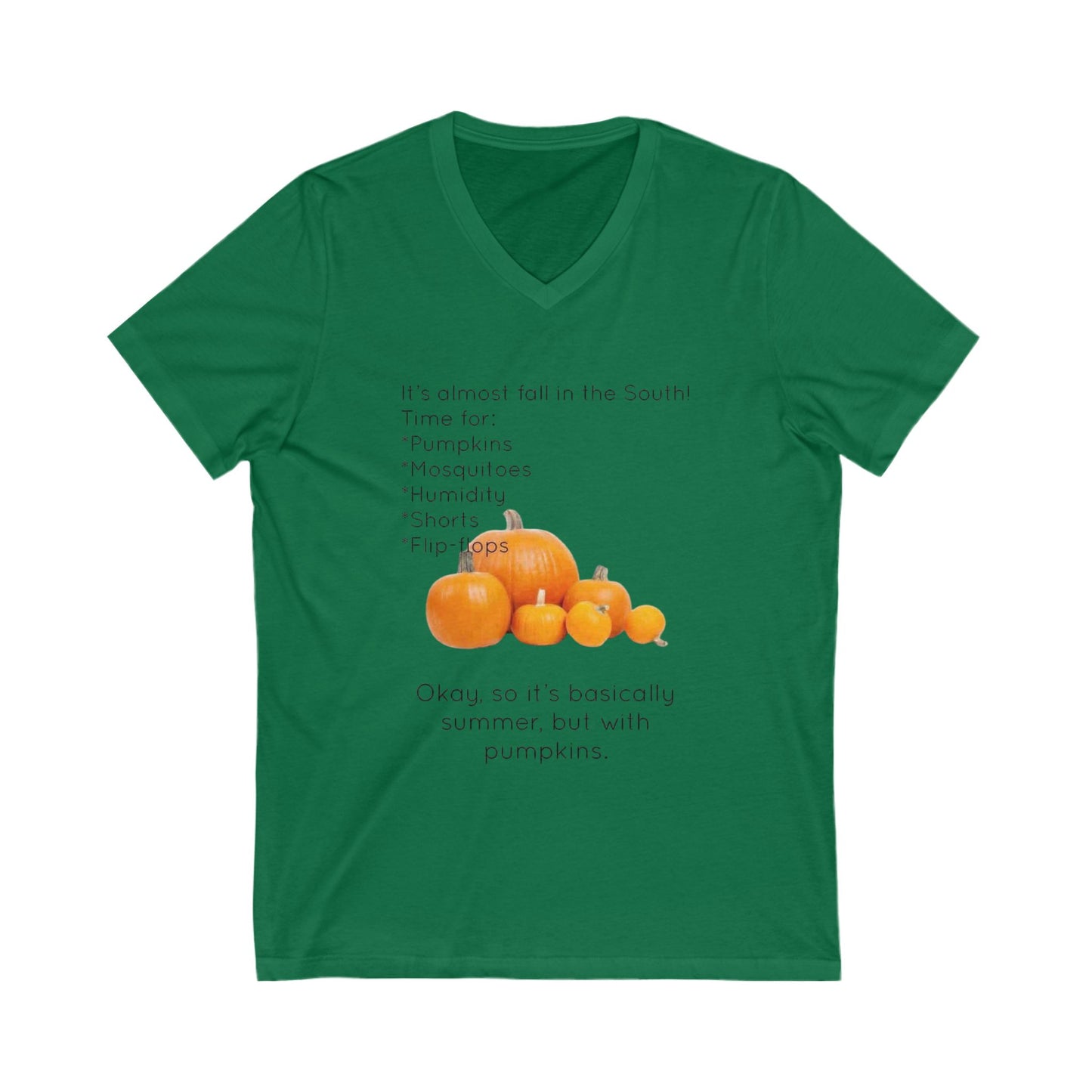 Fall In The South Unisex Short Sleeve V-Neck Tee