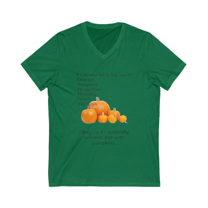 Fall In The South Unisex Short Sleeve V-Neck Tee