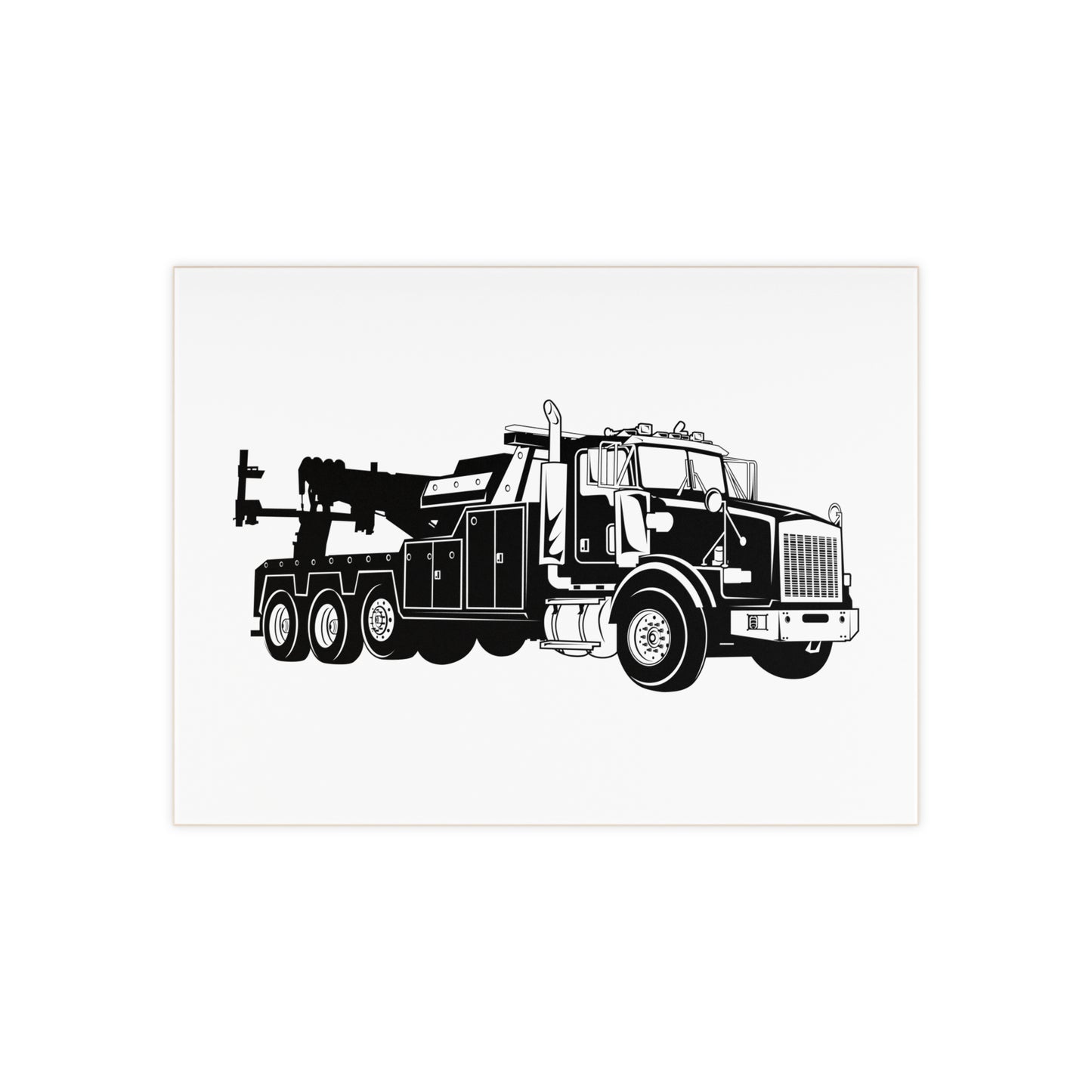 Heavy Tow Truck Ceramic Photo Tile