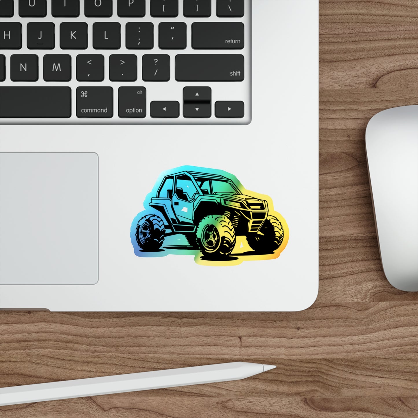 Off The Beaten Path Side By Side Holographic Sticker