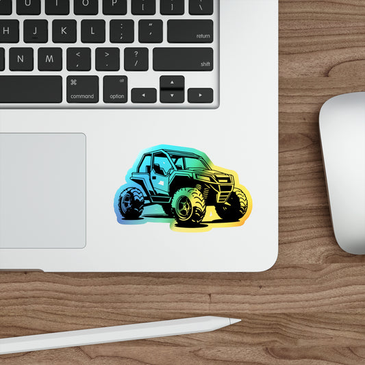 Off The Beaten Path Side By Side Holographic Sticker