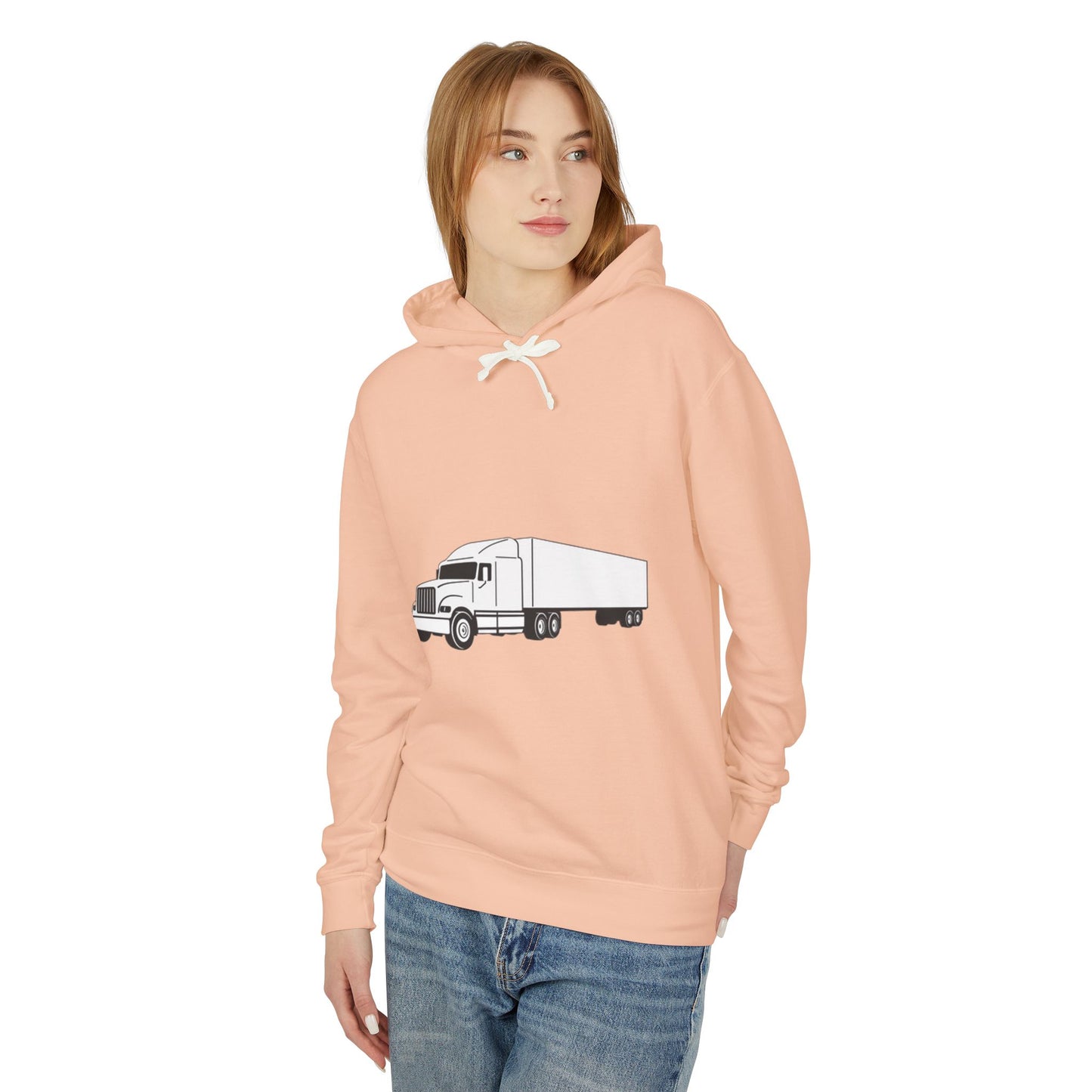 Semi Truck Unisex Lightweight Hoodie