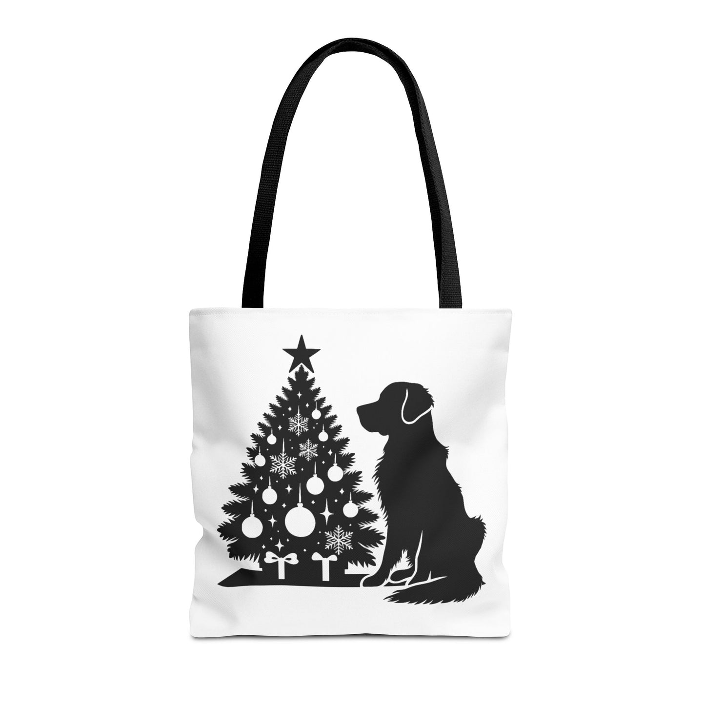 Golden Christmas Tree Tote Bag