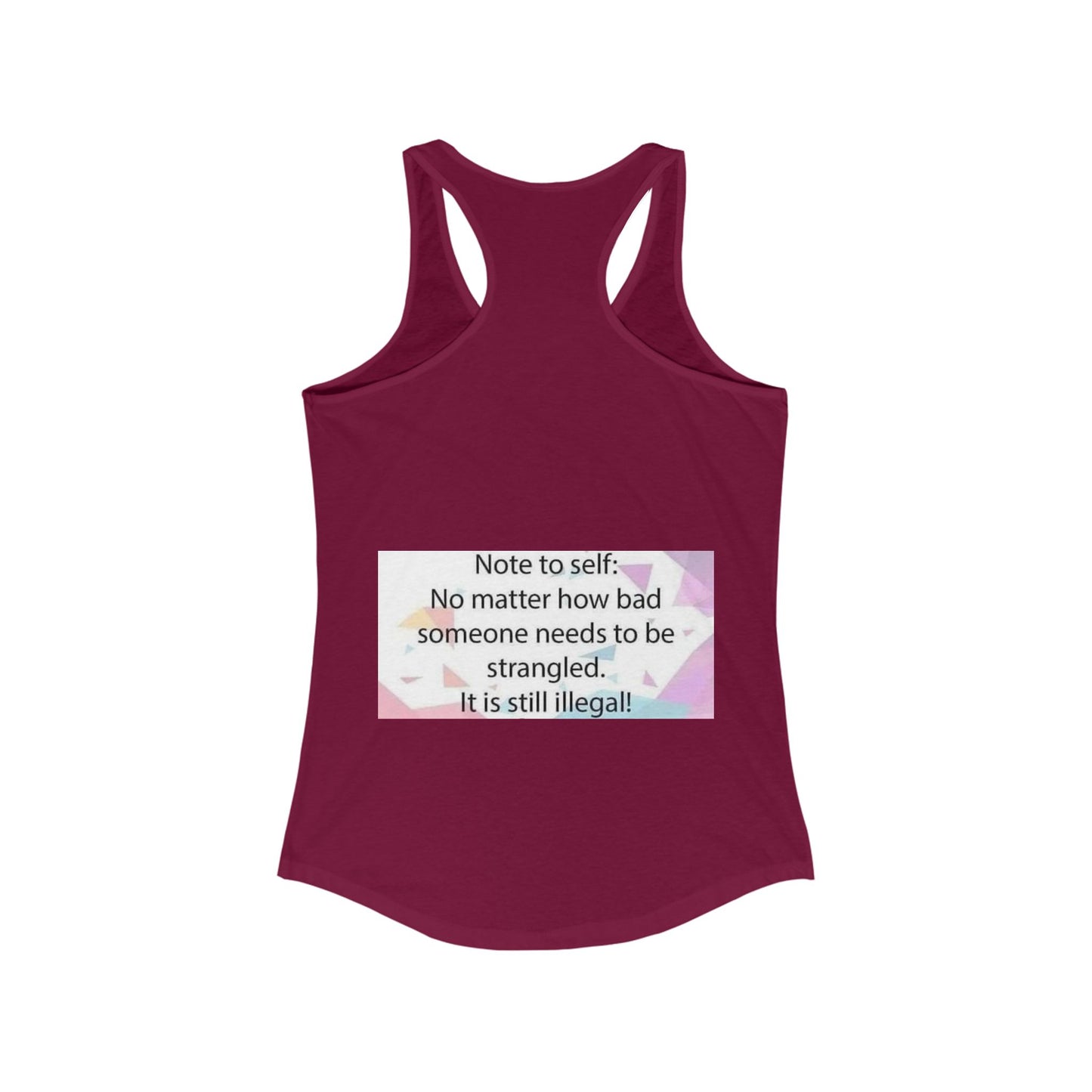 Note To Self Women's Racerback Tank