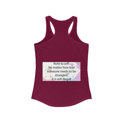 Note To Self Women's Racerback Tank