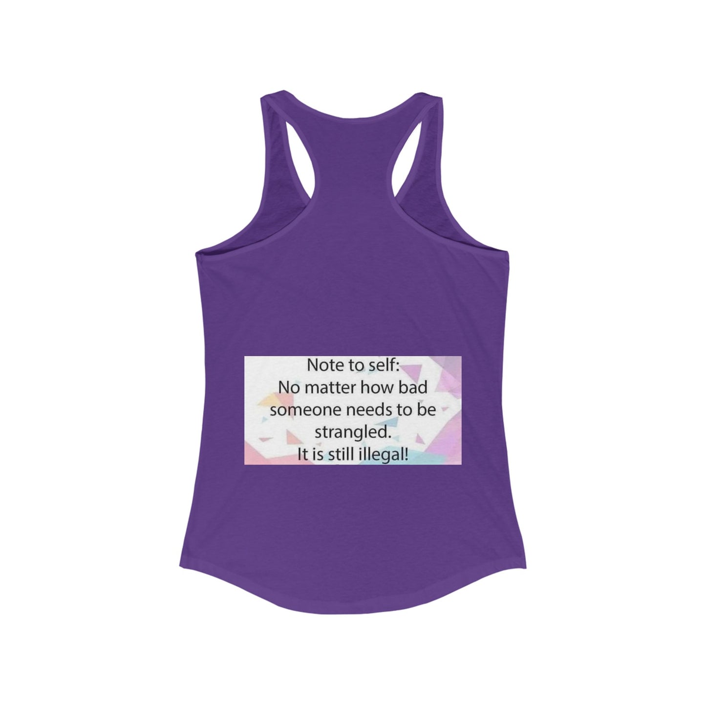 Note To Self Women's Racerback Tank