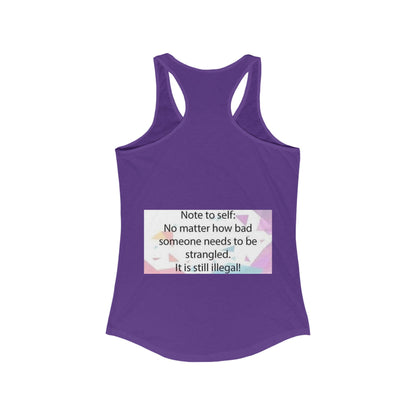 Note To Self Women's Racerback Tank