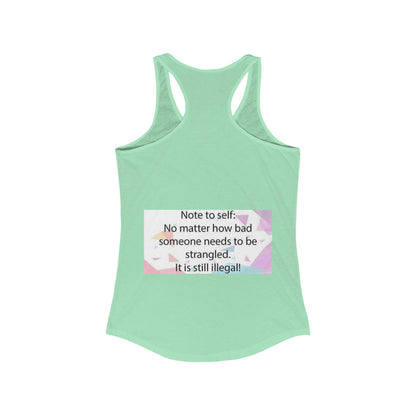 Note To Self Women's Racerback Tank