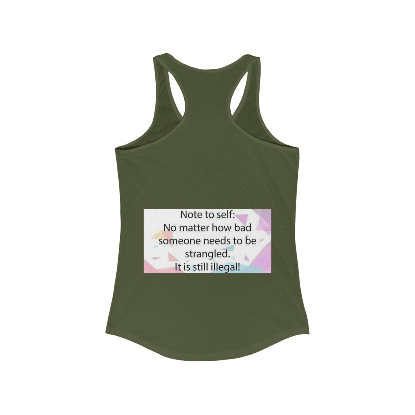 Note To Self Women's Racerback Tank