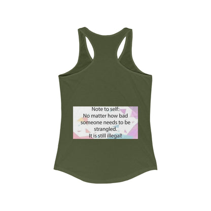 Note To Self Women's Racerback Tank