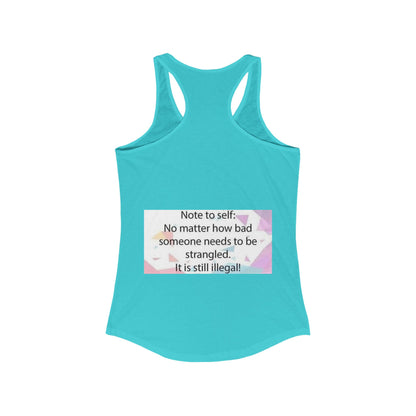 Note To Self Women's Racerback Tank
