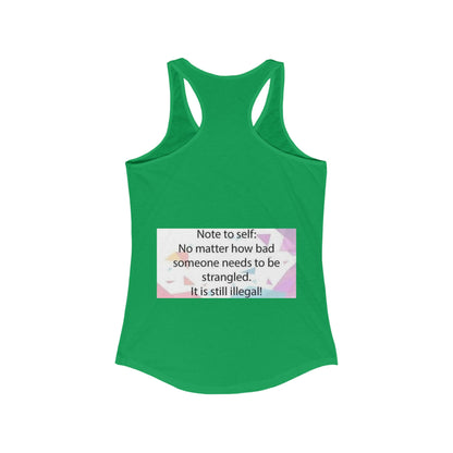 Note To Self Women's Racerback Tank