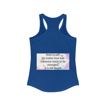 Note To Self Women's Racerback Tank