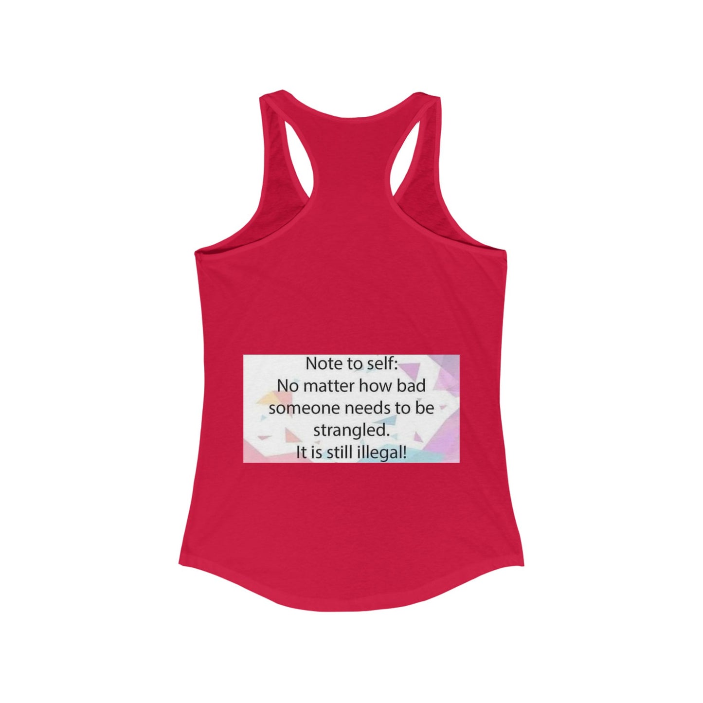 Note To Self Women's Racerback Tank