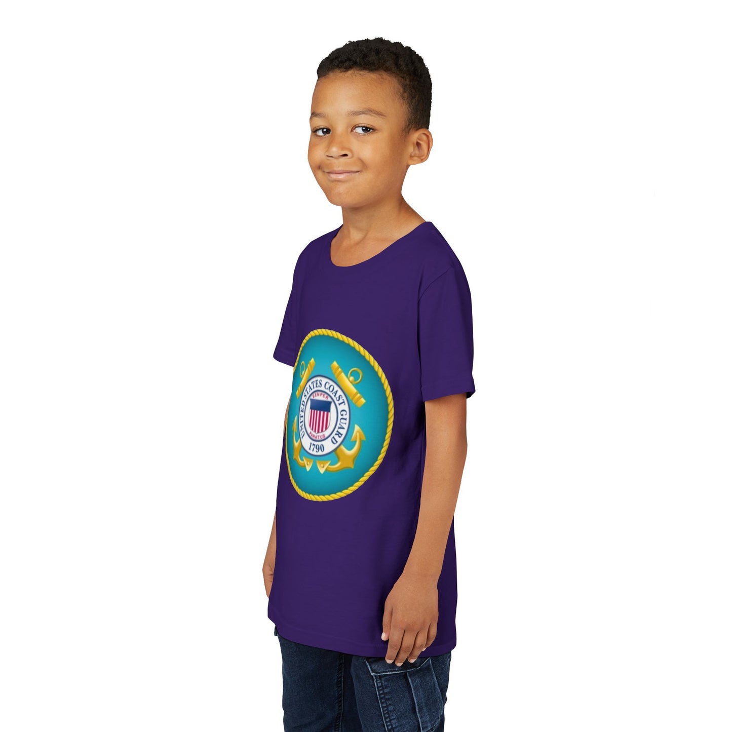 US Coast Guard Youth Unisex Short Sleeve Crewneck Tee