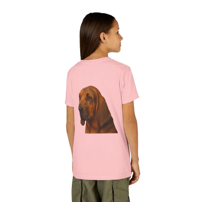 Bloodhound Head Youth Unisex Short Sleeve Crewneck Tee