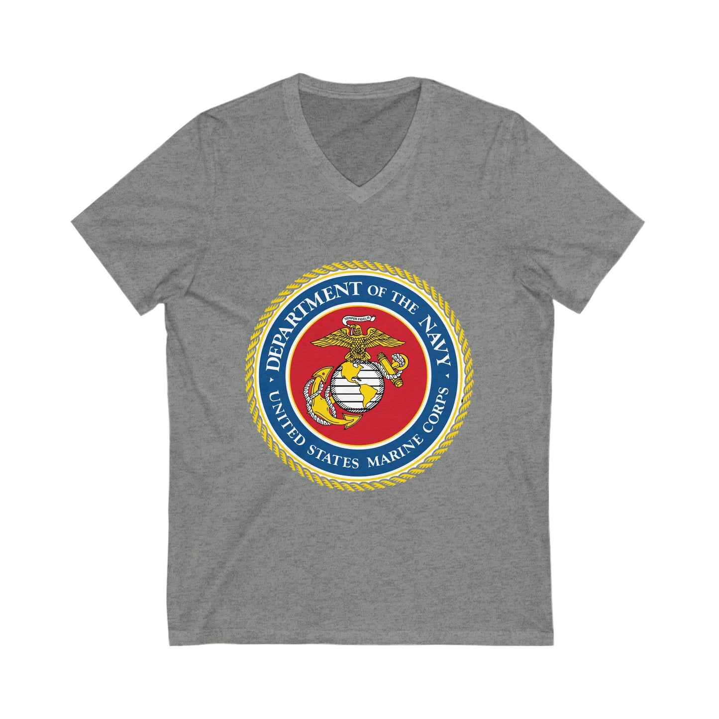 US Marine Corps Unisex Short Sleeve V-Neck Tee