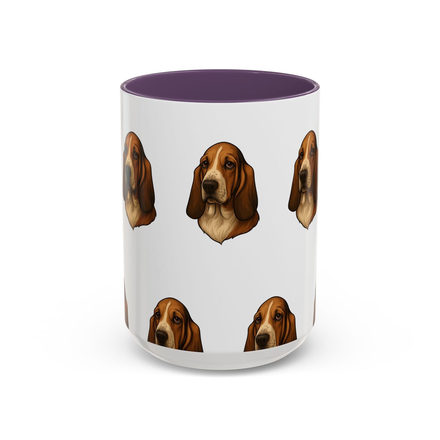 Basset Hound Head 2-Tone Coffee Mug