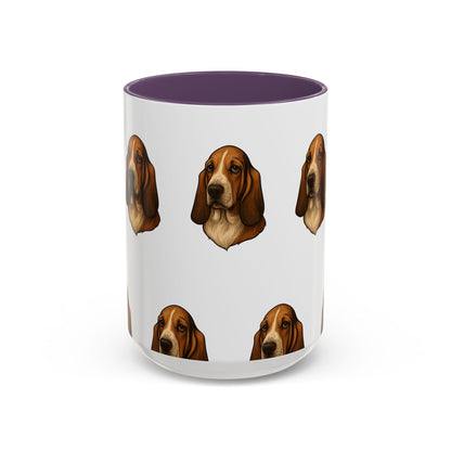 Basset Hound Head 2-Tone Coffee Mug