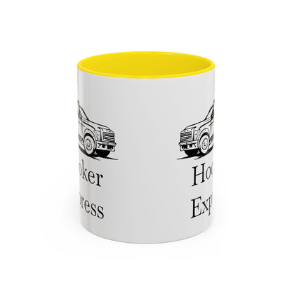 H**ker Express Wheel Lift Tow Truck 2-Tone Coffee Mug