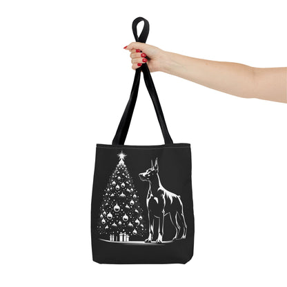 Doberman Christmas Tree Tote Bag
