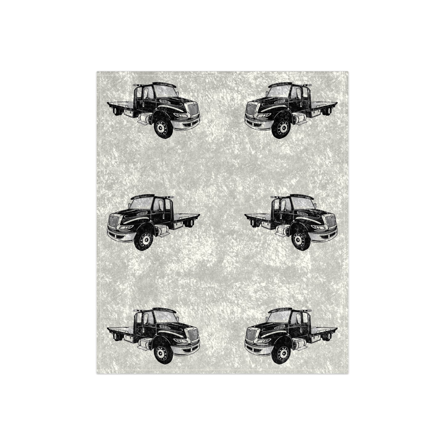 Flatbed Tow Truck Crushed Velvet Blanket