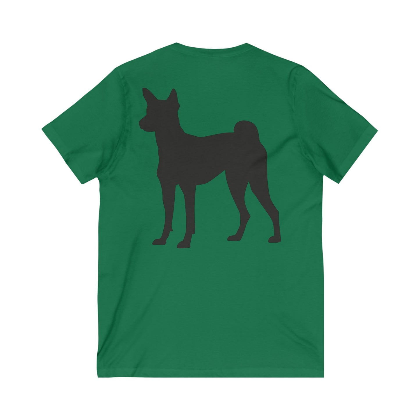 Basenji Silhouette Unisex Short Sleeve V-Neck Tee