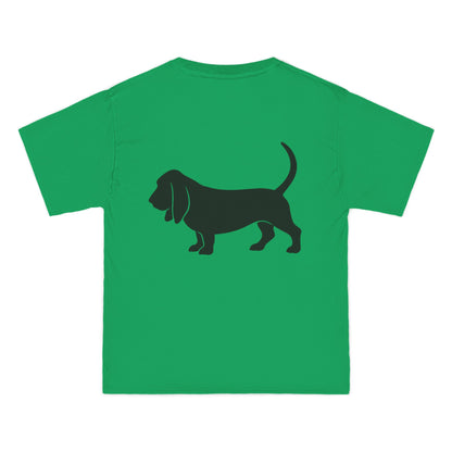 Basset Hound Silhouette Men's Short-Sleeve Crewneck Tee