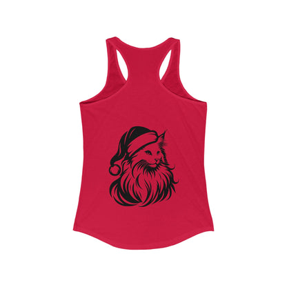 Santa Paws Cat Women's Racerback Tank