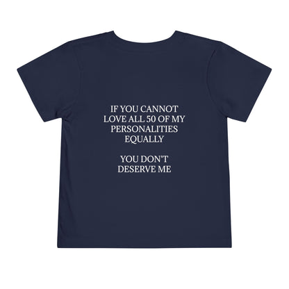 50 Personalities Toddler Unisex Short Sleeve Crewneck Tee