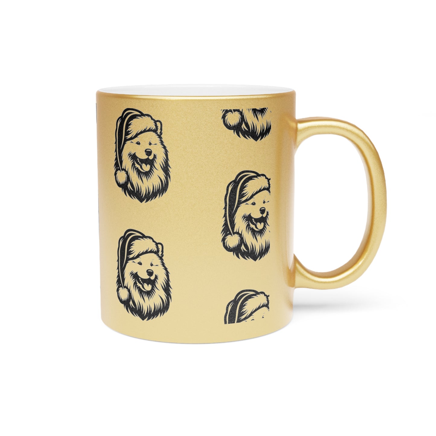 Santa Paws Samoyed Metallic Coffee Mug