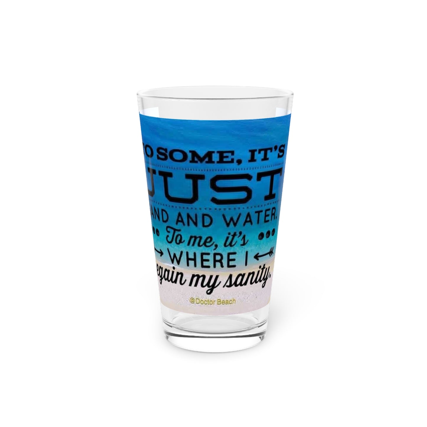 Dr. Beach Drinking Glass