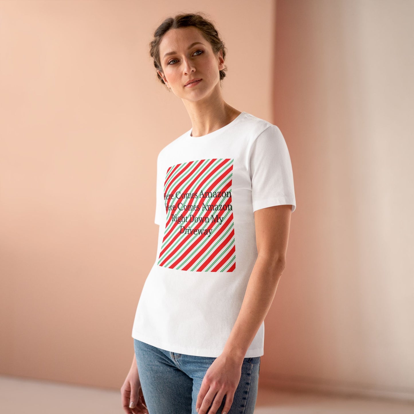 Here Comes Amazon Women's Short Sleeve Crewneck Tee