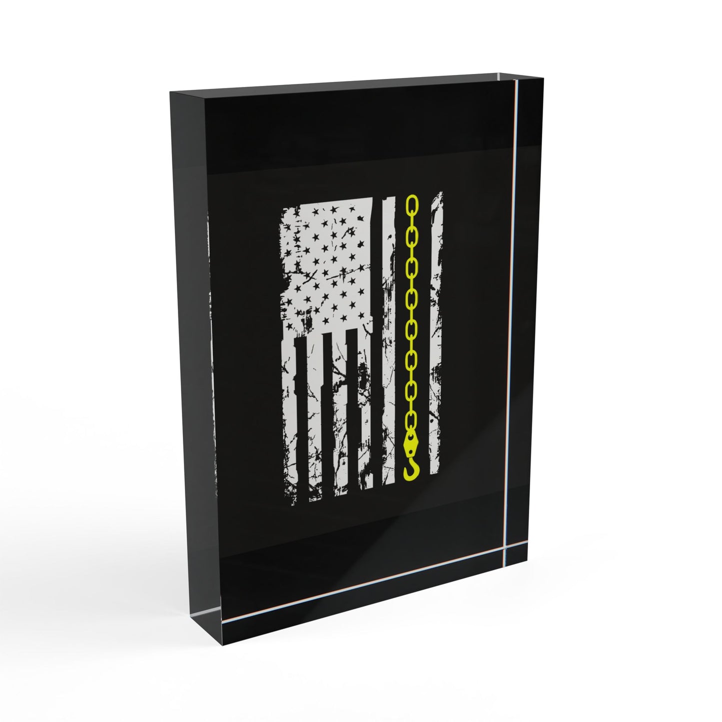 Thin Yellow Line Acrylic Photo Block