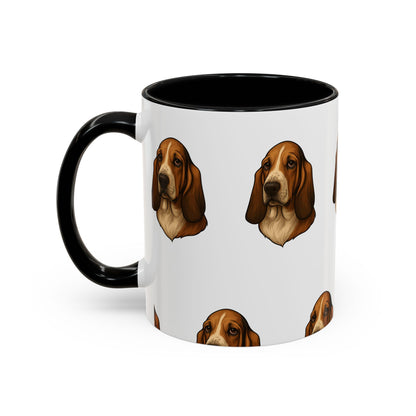 Basset Hound Head 2-Tone Coffee Mug