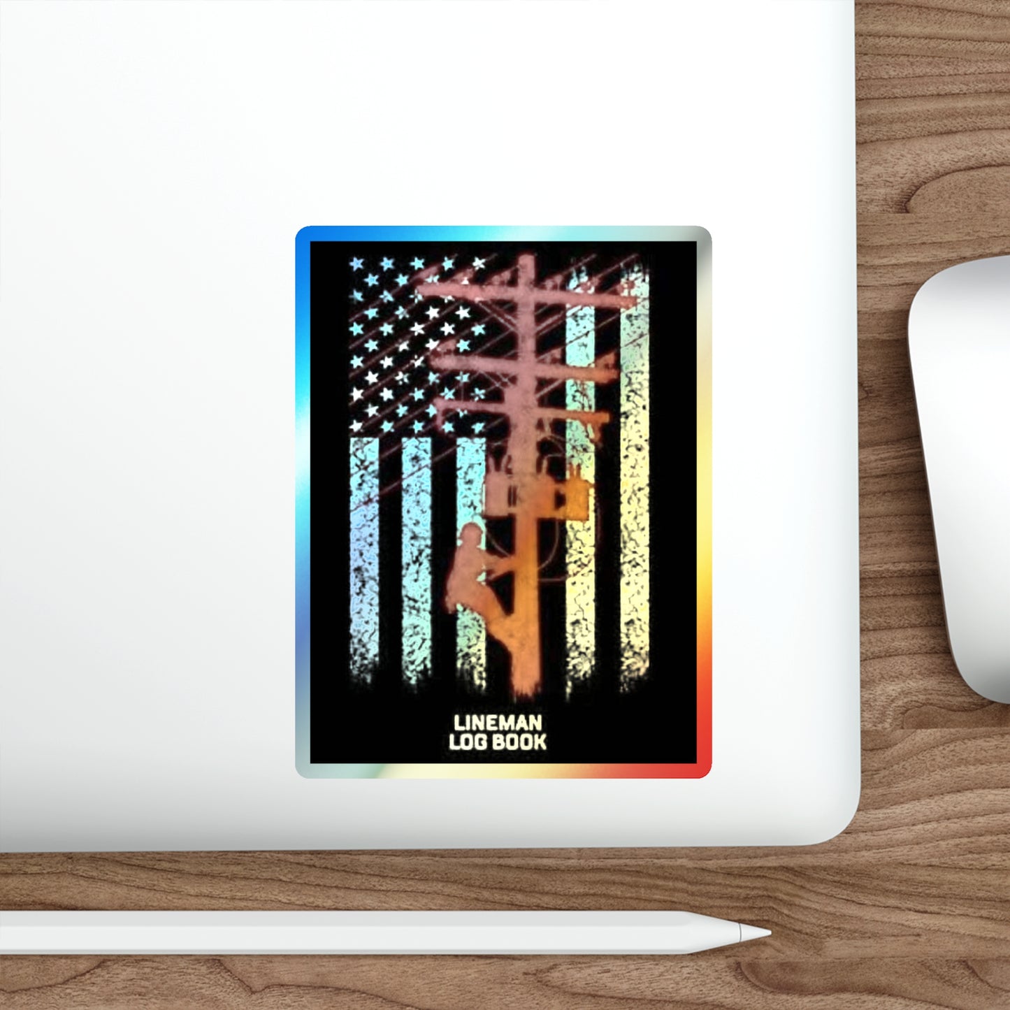 Lineman Holographic Sticker