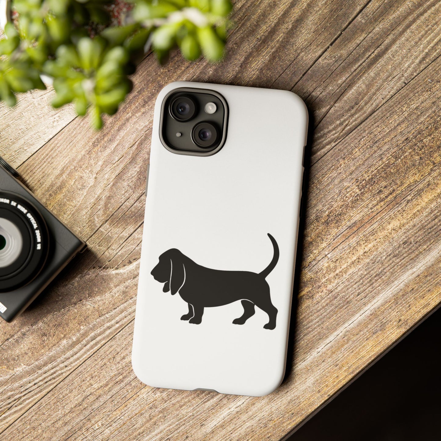 Basset Hound Silhouette iPhone Case