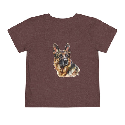 German Shepherd Head Toddler Unisex Short Sleeve Crewneck Tee