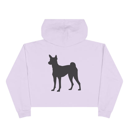Basenji Silhouette Women's Crop Hoodie