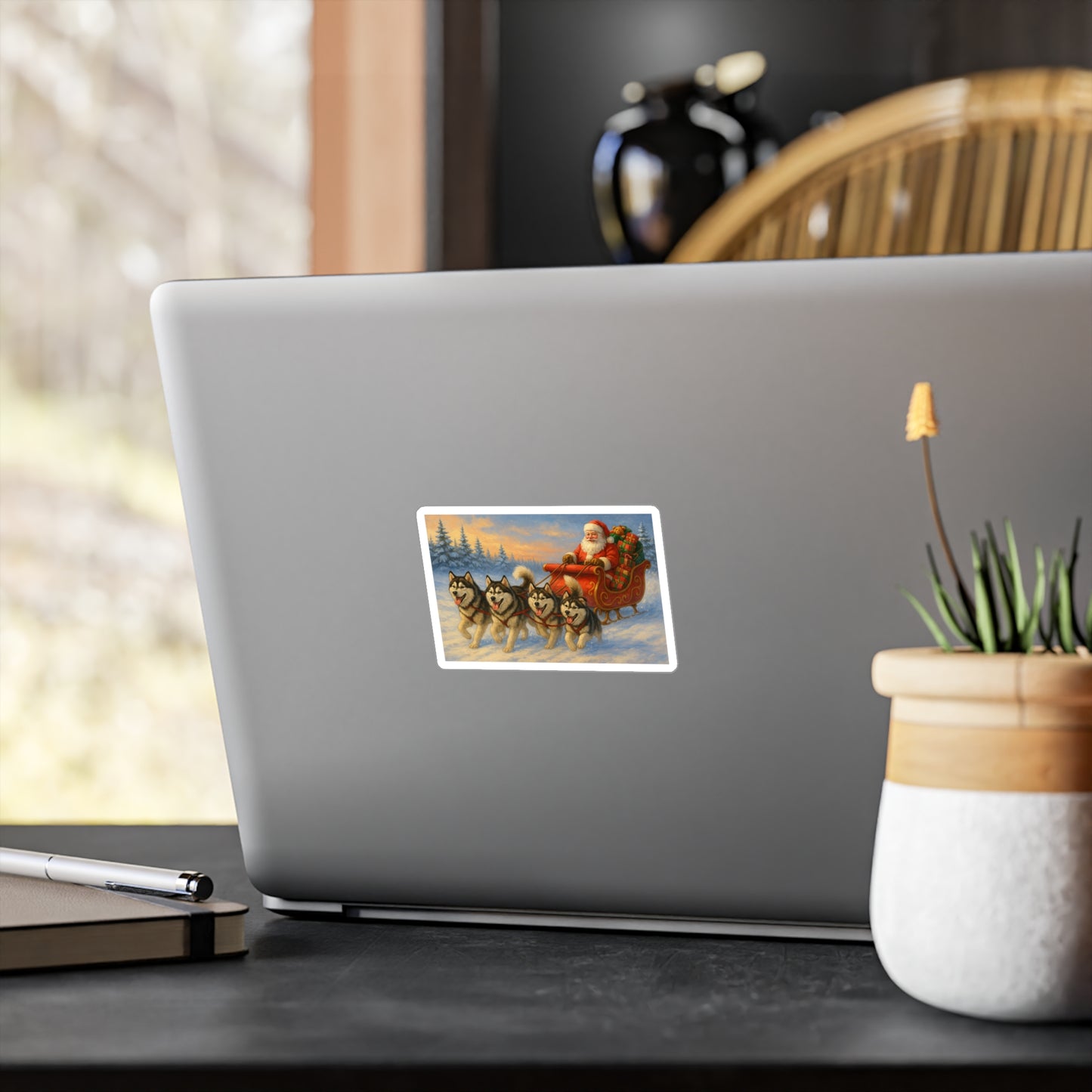 Dashing Through The Snow Vinyl Decal