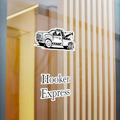 H**ker Express Wheel Lift Tow Truck Vinyl Decal