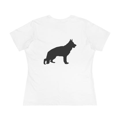 German Shepherd Silhouette Women's Short Sleeve Crewneck Tee