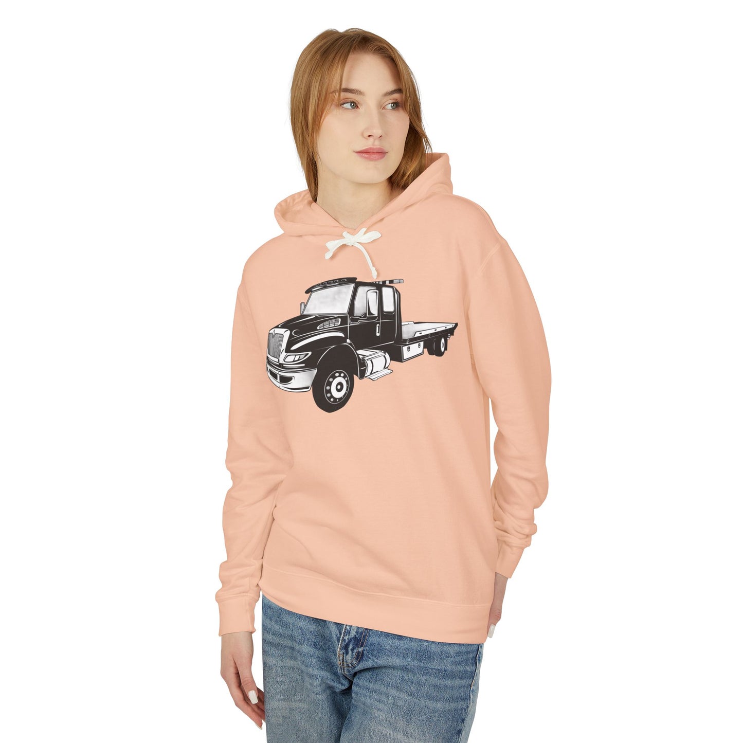 Flatbed Tow Truck Unisex Lightweight Hoodie