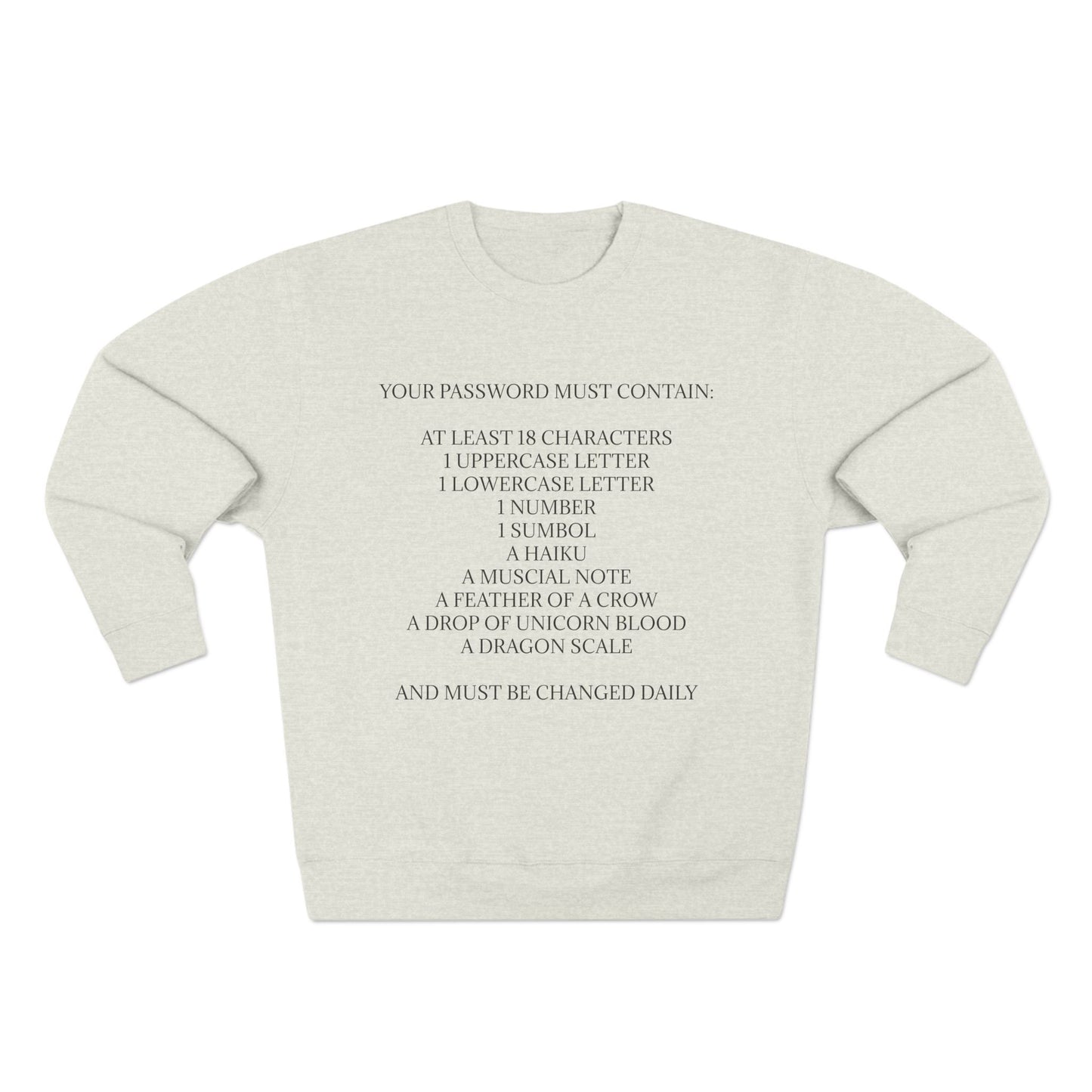 Password Unisex Crewneck Sweatshirt