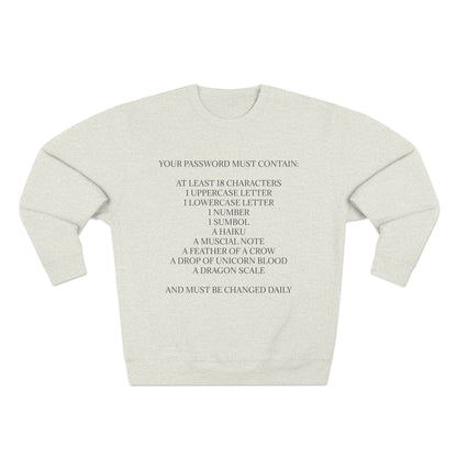 Password Unisex Crewneck Sweatshirt