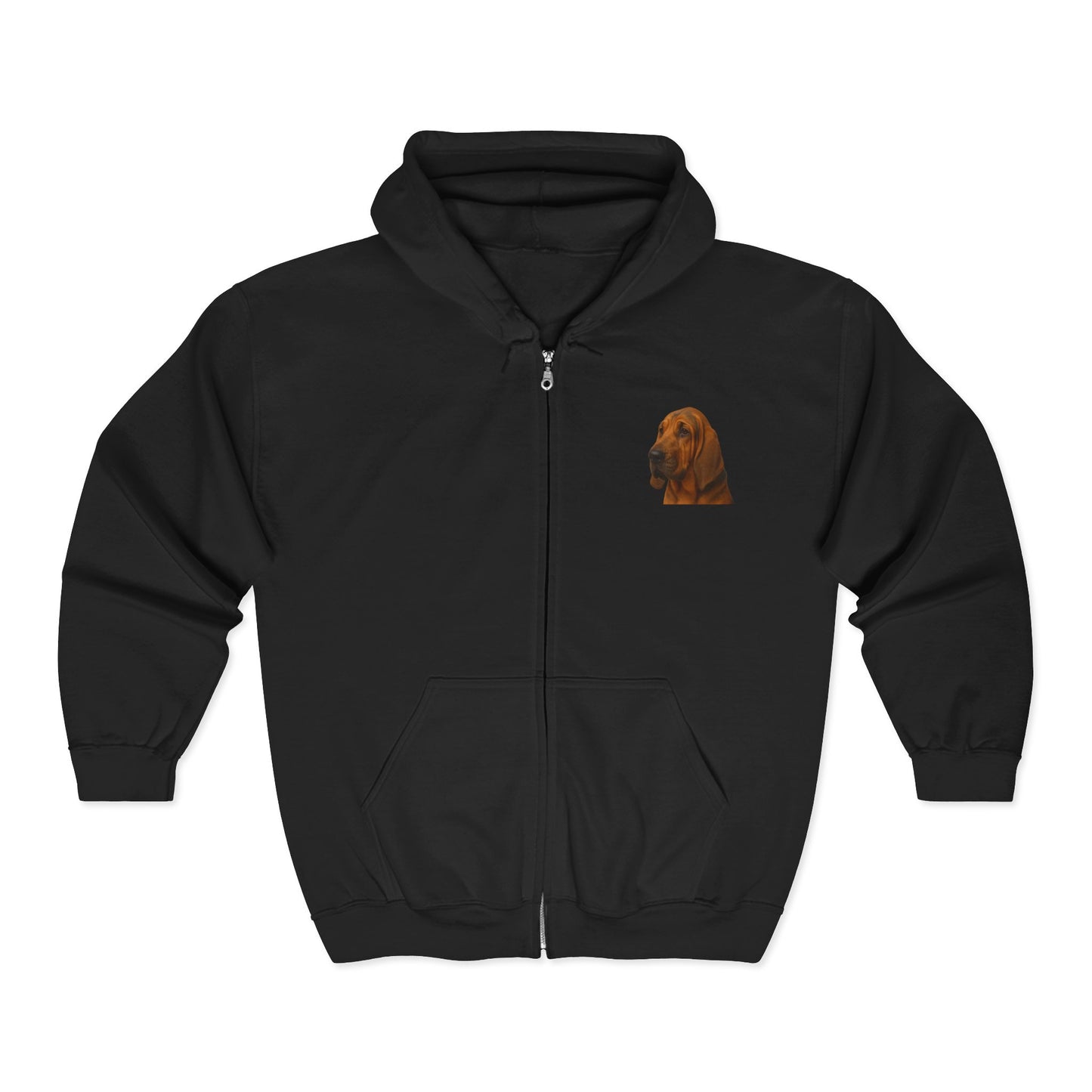 Bloodhound Head Unisex Full Zip Hoodie