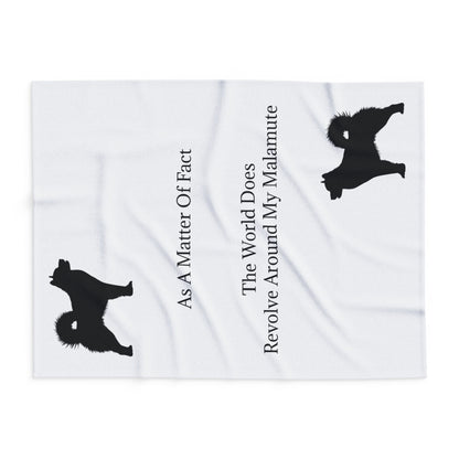 Matter Of Fact Malamute Arctic Fleece Blanket