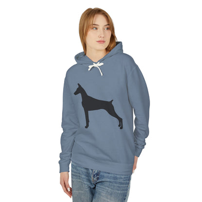 Doberman Silhouette Unisex Lightweight Hoodie