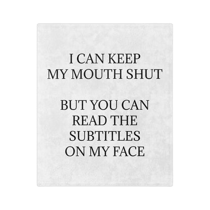 Subtitles Velveteen Microfiber Blanket